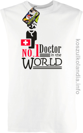 No.1 Doctor in the world - bezrękawnik męski - biała