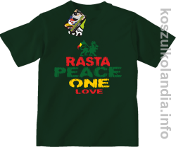 Rasta Peace ONE LOVE -  Koszulka dziecięca - butelkowa