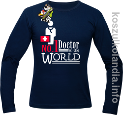 No.1 Doctor in the world - longsleeve męski - granatowy
