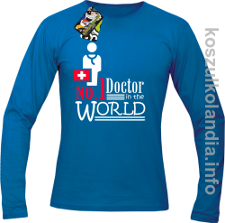 No.1 Doctor in the world - longsleeve męski - niebieski