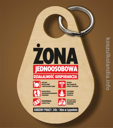 Żona - Jednoosobowa działalność gospodarcza - brelok