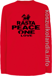 Rasta Peace ONE LOVE - Longsleeve dziecięcy - czerwony