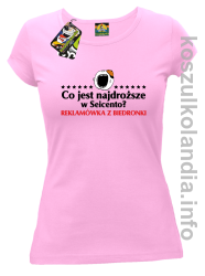 Co jest najdroższe w Seicento Reklamówka z Biedronki - koszulka damska - różowa