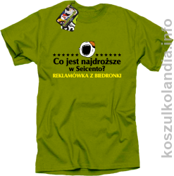 Co jest najdroższe w Seicento Reklamówka z Biedronki - koszulka męska - kiwi