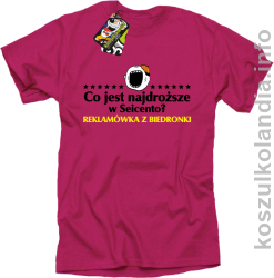 Co jest najdroższe w Seicento Reklamówka z Biedronki - koszulka męska - fuksja
