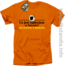 Co jest najdroższe w Seicento Reklamówka z Biedronki - koszulka męska - pomarańczowy