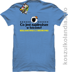 Co jest najdroższe w Seicento Reklamówka z Biedronki - koszulka męska - błękitny