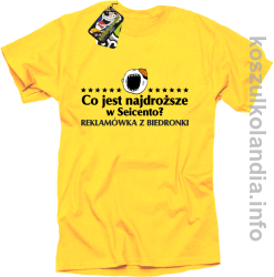 Co jest najdroższe w Seicento Reklamówka z Biedronki - koszulka męska - żółty