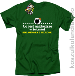 Co jest najdroższe w Seicento Reklamówka z Biedronki - koszulka męska - zielony