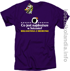 Co jest najdroższe w Seicento Reklamówka z Biedronki - koszulka męska - fioletowy