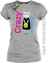Crazy CAT Lady - Koszulka damska melanż 