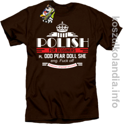 Polish for begginers Odd Pear Doll She - Koszulka męska brąz 