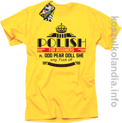 Polish for begginers Odd Pear Doll She - Koszulka męska żółta 