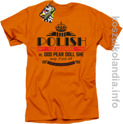 Polish for begginers Odd Pear Doll She - Koszulka męska pomarańcz 