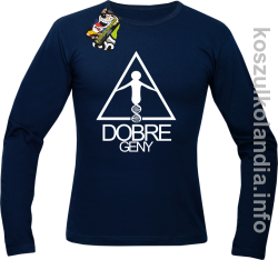 Dobre Geny - Longsleeve męski - granatowa