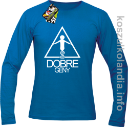 Dobre Geny - Longsleeve męski - niebieska