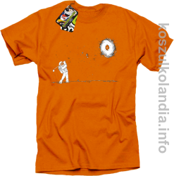 Astro Golfista na księżycu - Koszulka męska pomarańcz