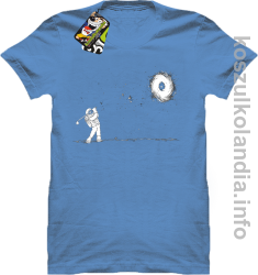 Astro Golfista na księżycu - Koszulka męska błękit 