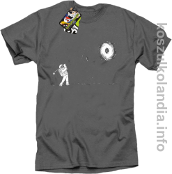 Astro Golfista na księżycu - Koszulka męska szara 