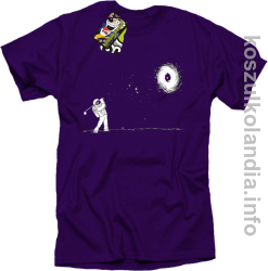 Astro Golfista na księżycu - Koszulka męska fiolet 