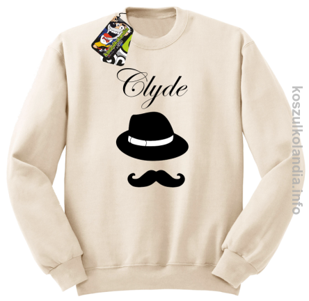 Clyde Retro - bluza bez kaptura - beżowa