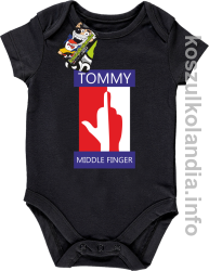 Tommy Middle Finger - body dziecięce - czarne