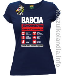 BABCIA - Jednoosobowa działalność gospodarcza - koszulka damska  granat