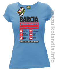 BABCIA - Jednoosobowa działalność gospodarcza - koszulka damska błękit 