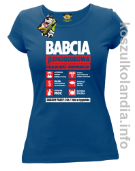 BABCIA - Jednoosobowa działalność gospodarcza - koszulka damska niebieska 