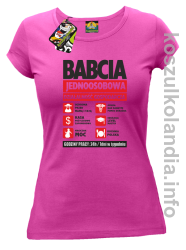 BABCIA - Jednoosobowa działalność gospodarcza - koszulka damska  fuchsia 