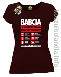 BABCIA - Jednoosobowa działalność gospodarcza - koszulka damska brąz 