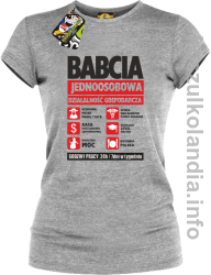 BABCIA - Jednoosobowa działalność gospodarcza - koszulka damska melanż 