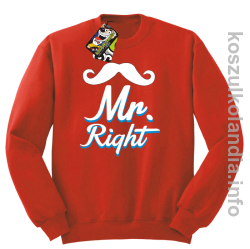 Mr Right - Bluza bez kaptura - czerwona