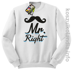 Mr Right - Bluza bez kaptura - biała