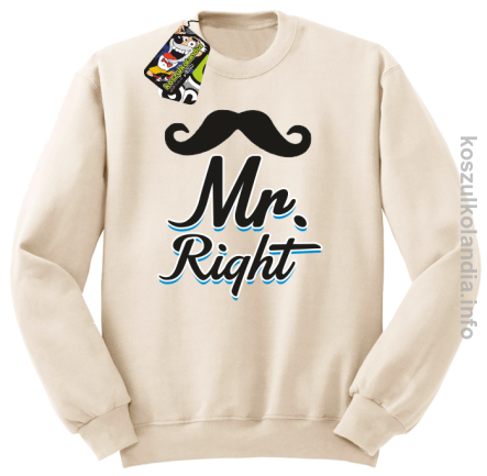 Mr Right - Bluza bez kaptura - beżowa