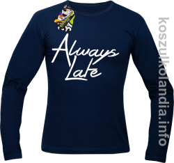 Always Late - Longsleeve męski granat