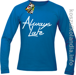 Always Late - Longsleeve męski niebieski