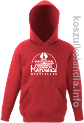 Katowice Wonderland - Bluza z kapturem dziecięca - czerwona
