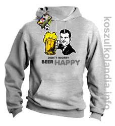 Dont worry beer happy - bluza z kapturem  - melanżowa