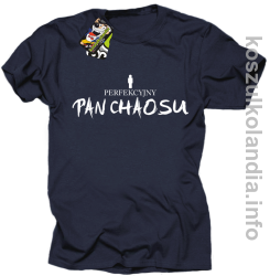 Perfekcyjny PAN CHAOSU - koszulka męska - granatowa