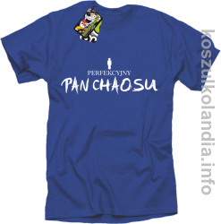 Perfekcyjny PAN CHAOSU - koszulka męska - niebieska
