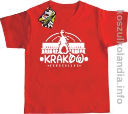 Kraków wonderland -Koszulka dziecięca czerwona 