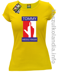Tommy Middle Finger - koszulka damska - biała