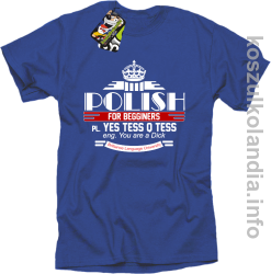 Polish for begginers Yes Tess Q Tess - Koszulka męska niebieska 
