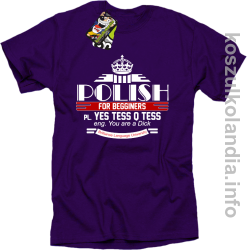 Polish for begginers Yes Tess Q Tess - Koszulka męska fiolet 
