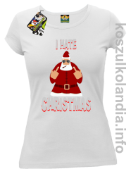 I hate Christmas Fu#k All Santa Claus - Koszulka damska biała 