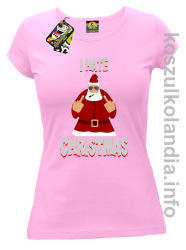 I hate Christmas Fu#k All Santa Claus - Koszulka damska jasny róż 