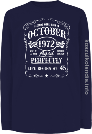 Legends were born in October Aged Perfectly- Longsleeve dziecięcy 