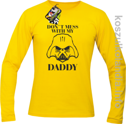 Don`t mess with my daddy - longsleeve męski - żółty