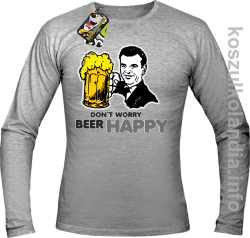 Dont worry beer happy - Longsleeve męski - melanż